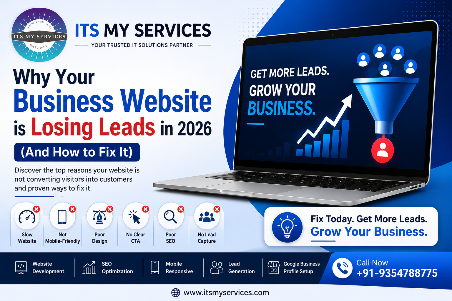Why Your Business Website is Losing Leads in 2026 (And How to Fix It) 2 Why your business website needs improvement